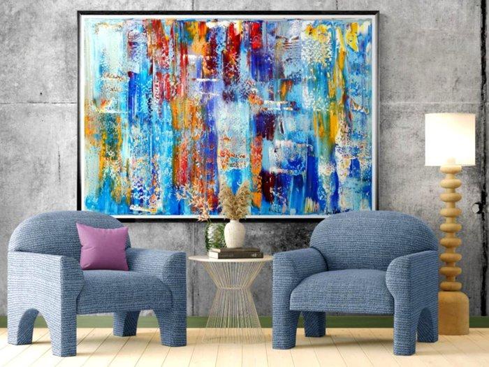 Luc Mora - Blue lagoon - XXL, Antiek en Kunst, Kunst | Designobjecten