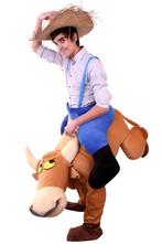 Rijdend Op Stier Kostuum Alsof Zittend Op Stier Pak Gedragen, Kleding | Heren, Carnavalskleding en Feestkleding, Ophalen of Verzenden