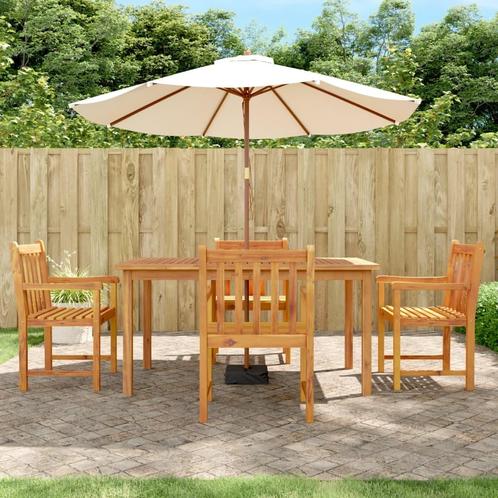 vidaXL Ensemble Ã  manger de jardin 5 pcs Bois dacacia, Jardin & Terrasse, Ensembles de jardin, Neuf, Envoi