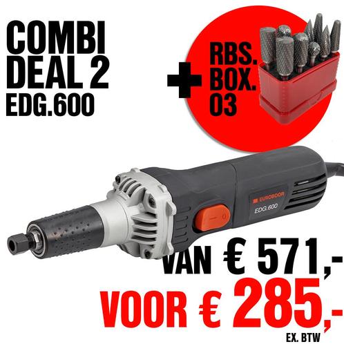 EDG.600.02 - Elektrische slijpmachine set, 220 V, 600 W, 270, Doe-het-zelf en Bouw, Gereedschap | Lasapparaten, Ophalen of Verzenden