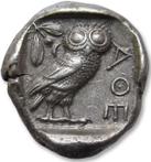 Attica, Athene. Zilver Tetradrachm,  454-404 B.C. - great