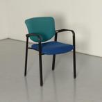 Haworth vergaderstoel, blauw / groen, 4-poot onderstel, Huis en Inrichting, Stoelen, Ophalen of Verzenden, Gebruikt