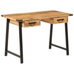 vidaXL Bureau met lades 105x55x70 cm massief mangohout en, Verzenden, Nieuw
