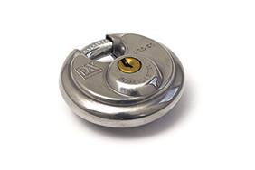 DX Discusslot Ø 50 mm rvs verschillend sluitend, Doe-het-zelf en Bouw, Hang- en Sluitwerk, Klink of Kruk, Nieuw, Overige materialen