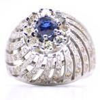 Zonder minimumprijs - Ring Platina - 1.50ct. tw. - Saffier -, Nieuw