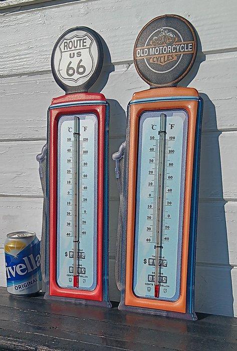 XXl grote opvallende thermometers van route 66 en old motor, Antiquités & Art, Art | Objets design