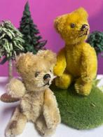 Schuco: twee miniatuur teddybeertjes - Figuur  (2) - mohair, Antiek en Kunst, Antiek | Speelgoed