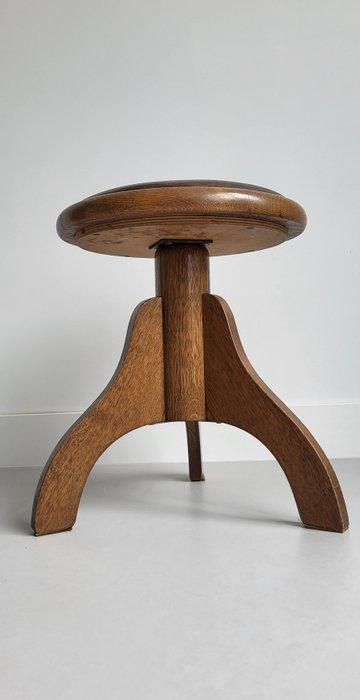 Tabouret - Chêne - Renaissance de lArt déco, Antiquités & Art, Curiosités & Brocante
