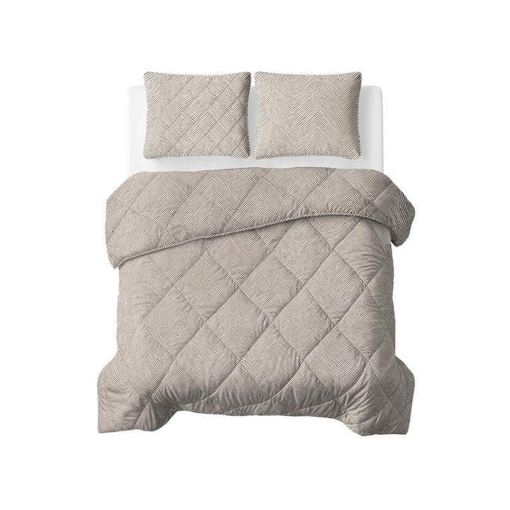 Couette sans housse zébrée - taupe - 240 x 200 cm | 2, Maison & Meubles, Chambre à coucher | Linge de lit, Neuf, Envoi