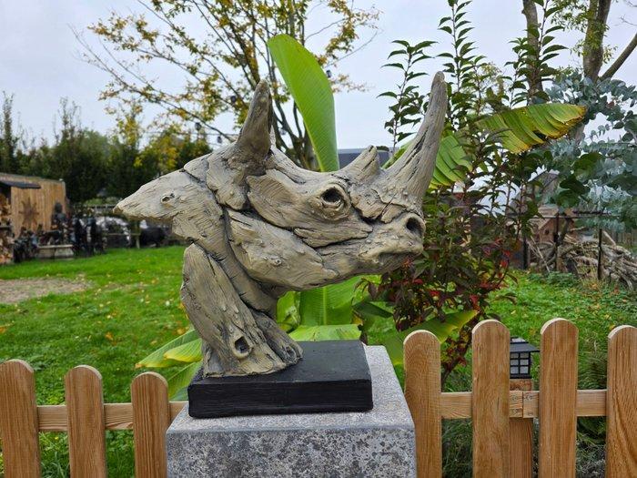 Beeld, XL Rhino Head - 44.5 cm - MGO, Antiek en Kunst, Curiosa en Brocante