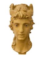 Beeld, Bucranio - 48 cm - Was - 1950, Antiek en Kunst