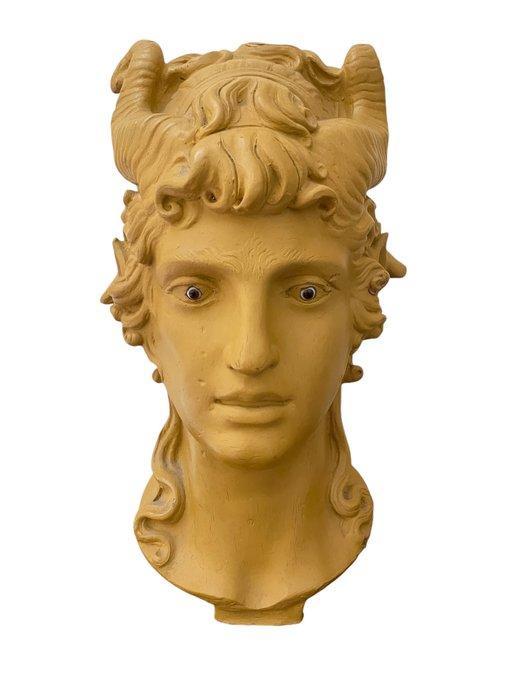 Beeld, Bucranio - 48 cm - Was - 1950, Antiek en Kunst, Antiek | Keramiek en Aardewerk