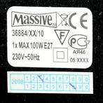 Massive Belgium - Tafellamp - H 37,5 cm - Glas, Metaal,, Antiek en Kunst