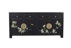 Fine Asianliving Buffet Chinois Onyx Noir Peinte à la Main -