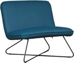 Blauwe leren industriële stoel zonder armleuning - Toledo, Nieuw, 75 tot 100 cm, Modern, Leer