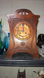 Horloge Jugendstil Bois, Laiton - 1880-1920, Antiquités & Art