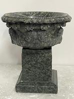 Vase - Serpentijnsteen - Vaas rencontre Sokkel, Antiek en Kunst