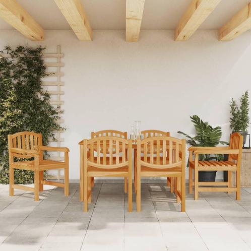 vidaXL Ensemble à manger de jardin 7 pcs Bois de teck, Tuin en Terras, Tuinsets en Loungesets, Verzenden