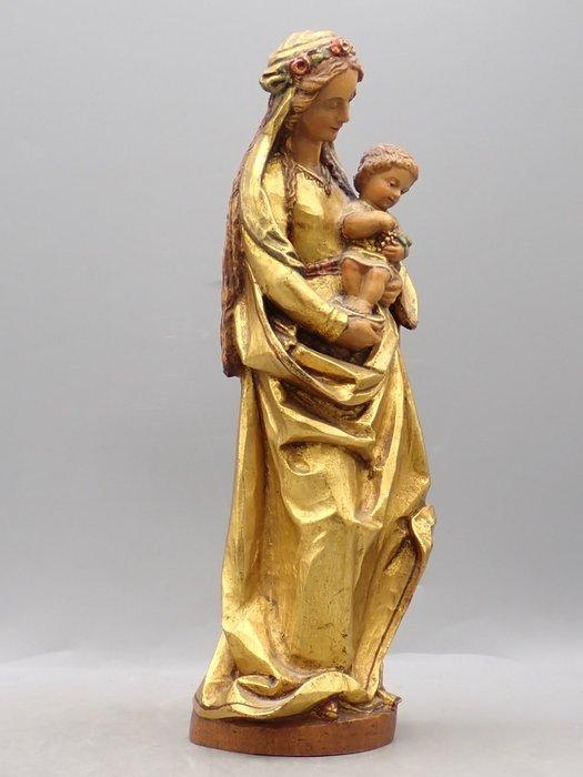 Anri - Figuur - Madonna and Child - 24 cm - Hout, Antiek en Kunst, Antiek | Boeken en Manuscripten