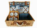 Picknickmand (24) - Aardewerk, Leder, Staal, wilgentenen,, Antiek en Kunst