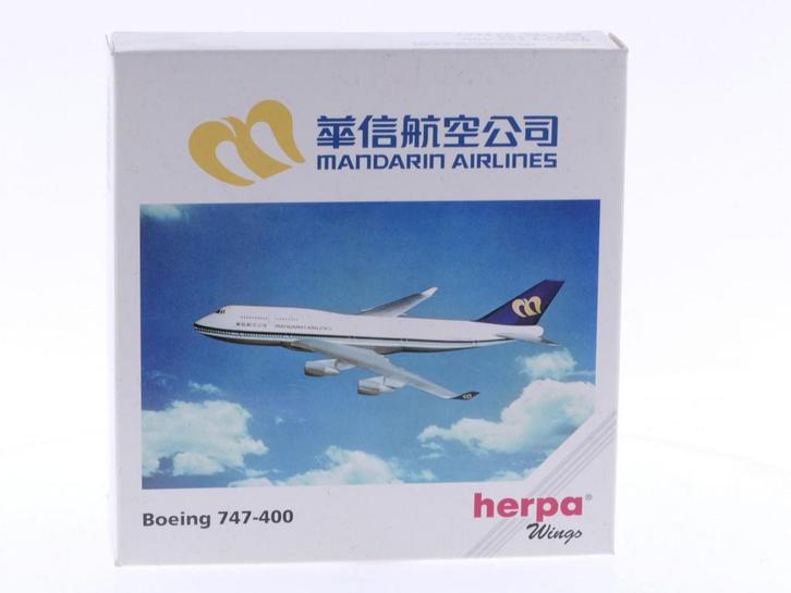 Schaal 1:500 Herpa 511261 Mandarin Airlines Boeing 747-40..., Hobby en Vrije tijd, Modelbouw | Vliegtuigen en Helikopters, Gebruikt