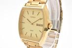 Seiko - Spirit Rectangular Gold Tone Quartz Day Date Watch -