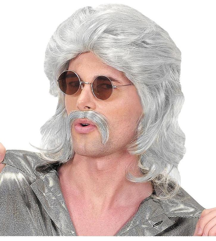 Grijze Pruik 70S, Hobby en Vrije tijd, Feestartikelen, Nieuw, Verzenden