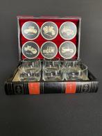 Drinkset - Glas, Hout, kunstleder - drinkset in boekvorm