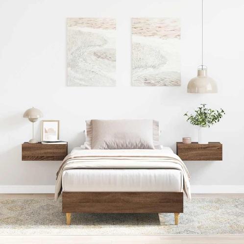 vidaXL Bedframe zonder matras 90x190 cm spaanplaat bruin, Huis en Inrichting, Slaapkamer | Bedden, Nieuw, Verzenden