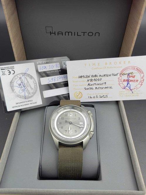 Hamilton - Khaki Aviation Pilot Pioneer - Zonder, Handtassen en Accessoires, Horloges | Heren