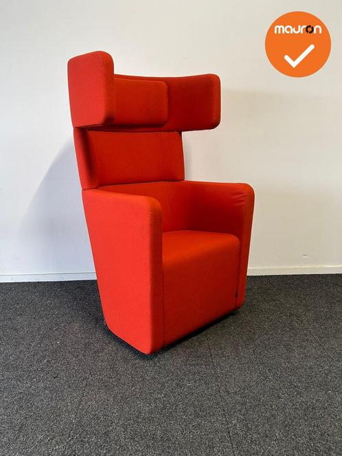 Bene Parcs Wing Chair - Fauteuil - Refurbished - Rood gestof, Zakelijke goederen, Kantoor en Winkelinrichting | Kantoormeubilair en Inrichting