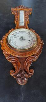 Aneroid barometer - Eikenhout/Glas/Koper., Antiek en Kunst