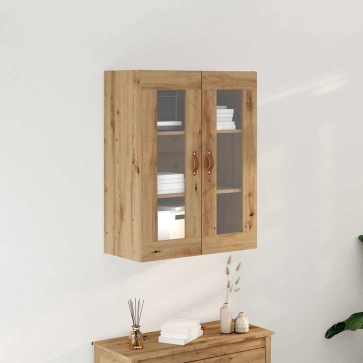 vidaXL Wandkast artisanaal eikenkleurig 69.5 x 34 x 90 cm, Huis en Inrichting, Kasten | Dressoirs, Nieuw, Verzenden