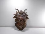 Masque en bronze – Style Benin / Afrique de l’Ouest - Hoofd, Antiek en Kunst