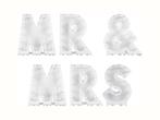 Veiling - Ginger Ray - Ballonstandaard Mr & Mrs - Wit - Per, Hobby en Vrije tijd, Feestartikelen, Nieuw