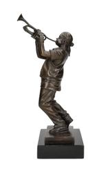 Sculpture, Vintage bronze art - 32 cm - Bronze, Marbre