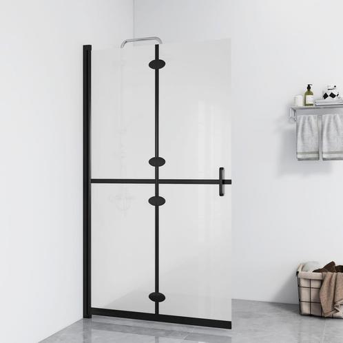 vidaXL Inloopdouchewand inklapbaar 100x190 cm ESG-glas mat, Doe-het-zelf en Bouw, Sanitair, Nieuw, Verzenden