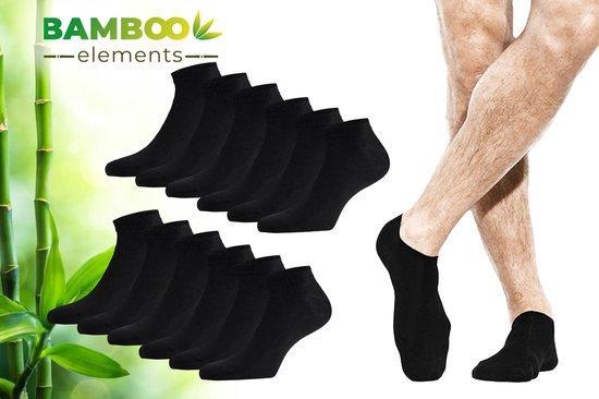 2dekans | Bamboo Elements - Sneakersokken 12-Paar - Zwart -, Kleding | Heren, Sokken en Kousen, Ophalen of Verzenden