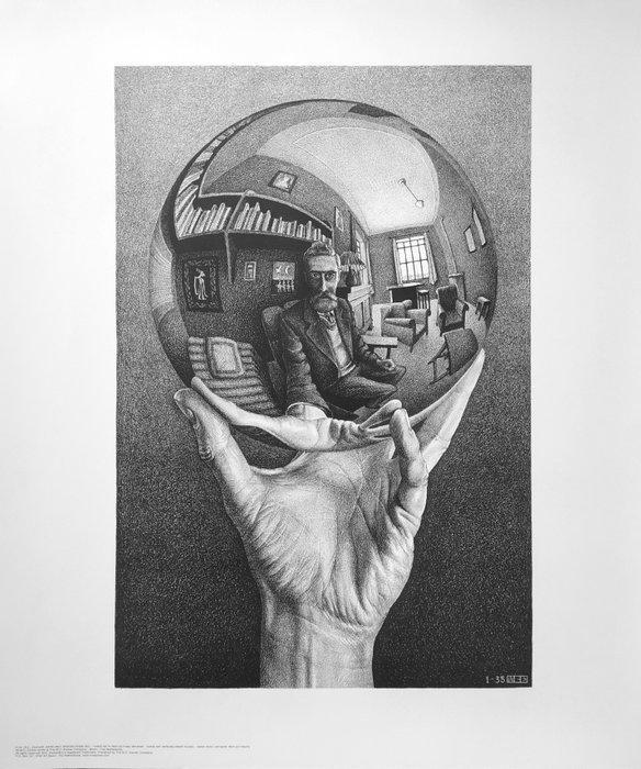 M.C. Escher (1898-1972), (after) - Hand with Reflecting, Antiek en Kunst, Kunst | Tekeningen en Fotografie