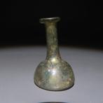 Oud-Romeins Glas Fles. 3e eeuw na Christus. 4,5 cm hoogte., Verzamelen
