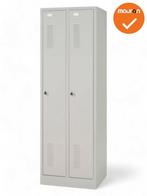 Mauforce Garderobe kast - 180x59x50cm - tweedeurs- Zilvergri, Werkplek, Ophalen of Verzenden, Nieuw zonder verpakking, Kast