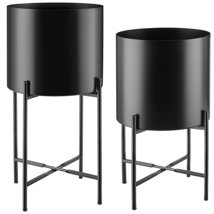 tectake Plantenstandaard Mine, 2-delige set, gepoedercoat st, Jardin & Terrasse, Jardin & Terrasse Autre, Envoi