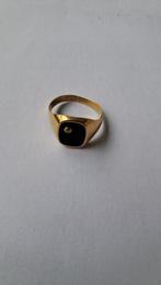 Zegelring - 18 karaat Geel goud Onyx - Onyx, Handtassen en Accessoires