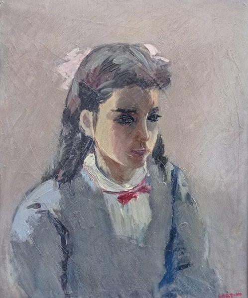 Bruno Darzino (1922–1984) - Ritratto di fanciulla, Antiek en Kunst, Kunst | Schilderijen | Klassiek