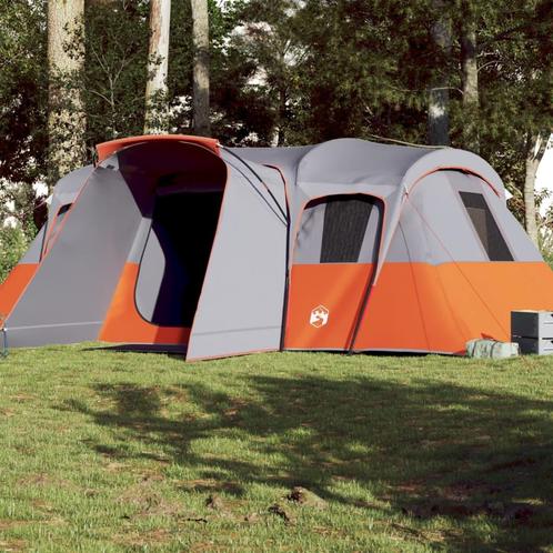 vidaXL Tente familiale tunnel 16 personnes gris, Caravanes & Camping, Tentes, Neuf, Envoi