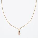 Halsketting - 14 karaat Geel goud Granaat, Handtassen en Accessoires, Kettingen, Nieuw