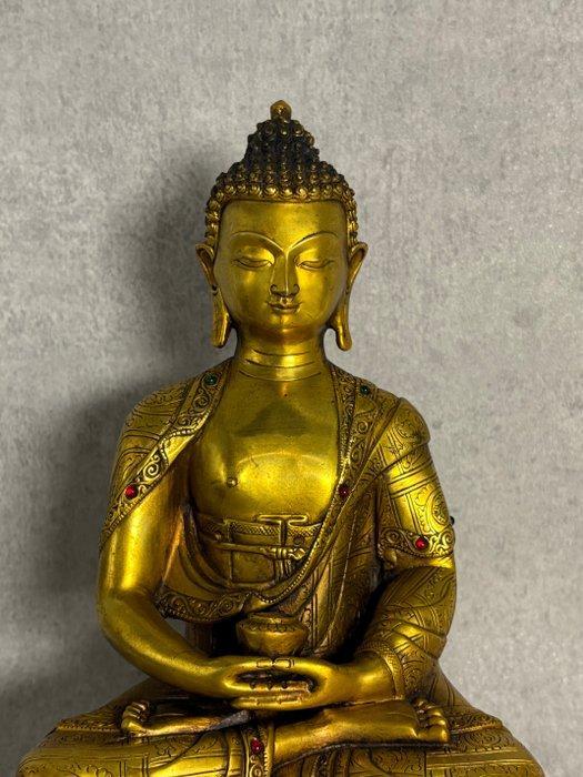 Amitabha Boeddha - Brons - China, Antiek en Kunst, Antiek | Overige Antiek