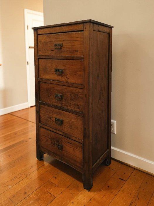 Ladekast - Hout, rovere - Hoogte: 124 cm, Antiek en Kunst, Antiek | Overige Antiek