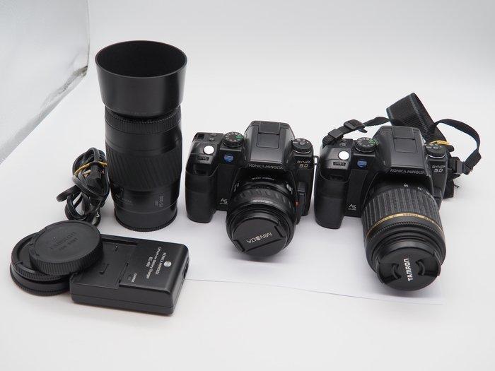 Konica, Minolta Dynax 5D + Minolta 35-80mm + Tamron 55-200mm, Audio, Tv en Foto, Fotocamera's Digitaal