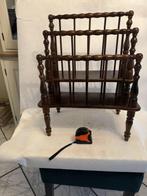 Tijdschriftenhouder - Antieke houten lectuurbak met twee